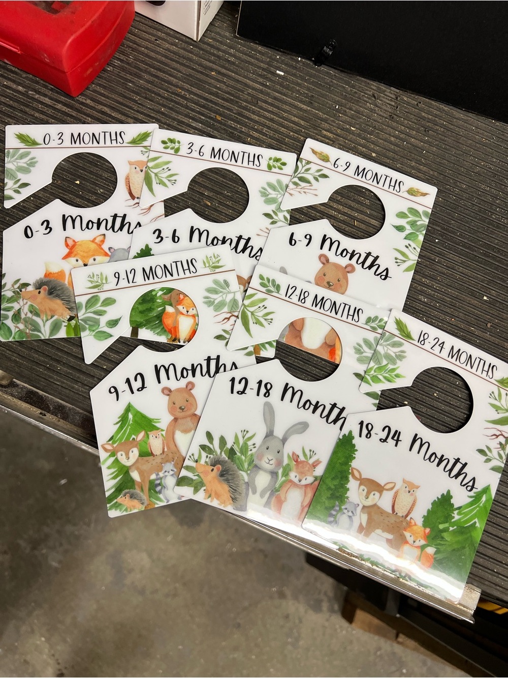 Woodland Months Nursery Closet Dividers - White
